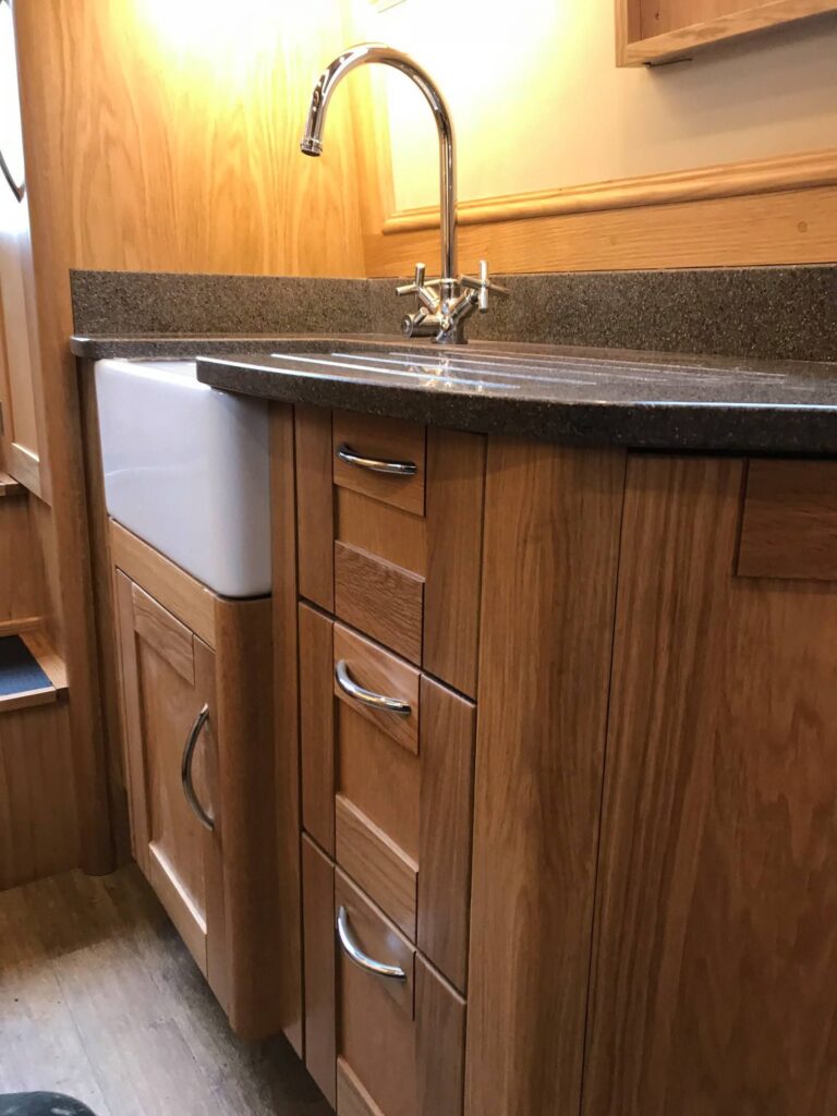 Narrowboat Galley Fit-Out and Storage by Midway Boats Group.