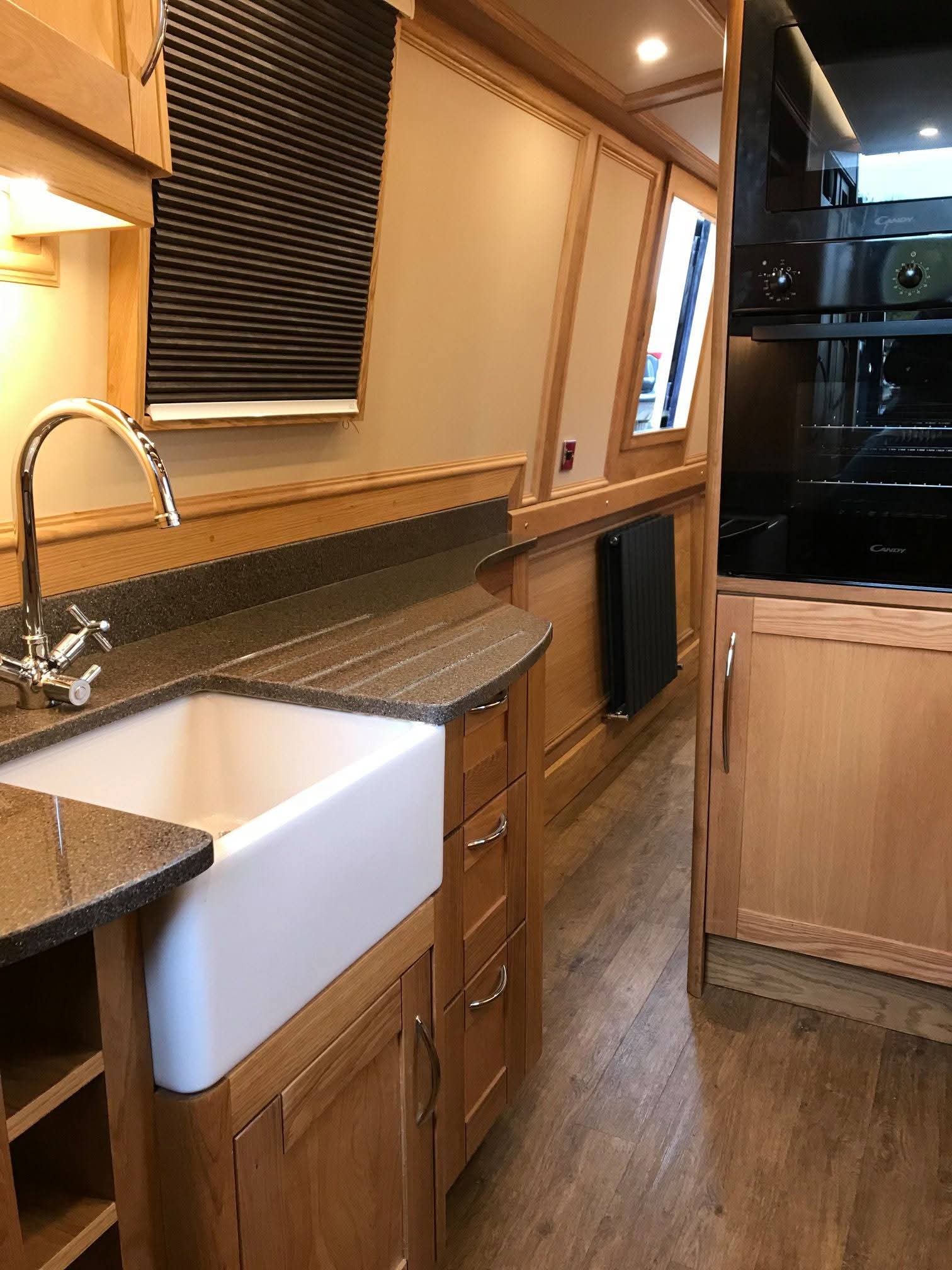 Narrowboat Galley Fit-Out and Storage by Midway Boats Group.