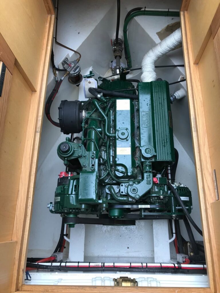 Narrowboat Engine and Mechanical Access Detail by Midway Boats Group.