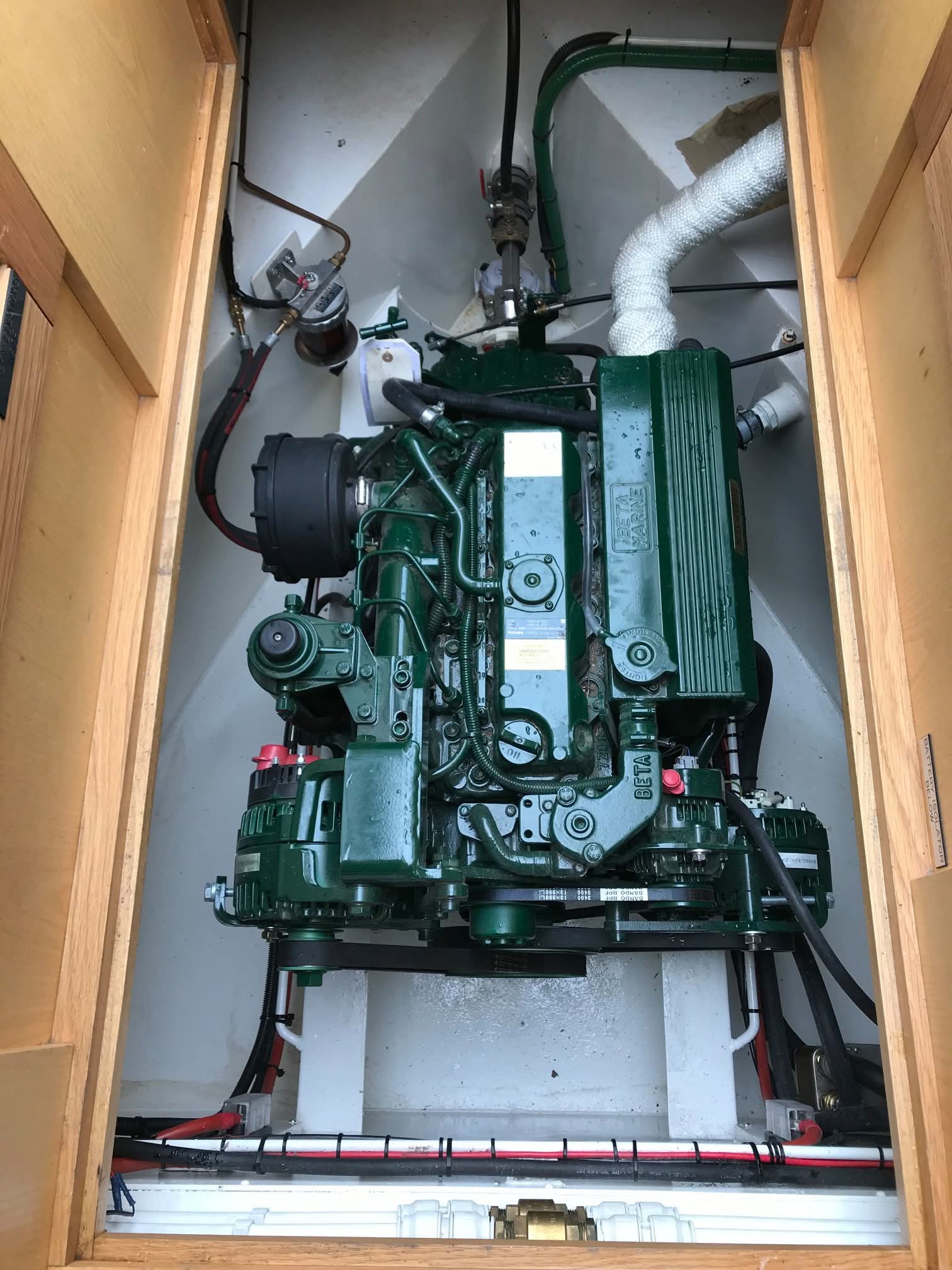 Narrowboat Engine and Mechanical Access Detail by Midway Boats Group.