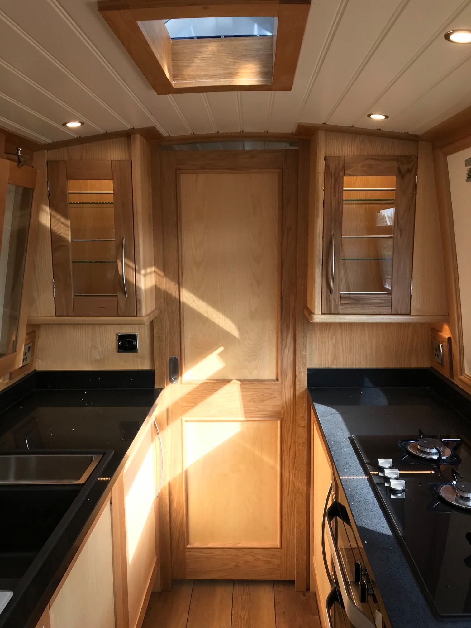 Narrowboat Galley Fit-Out and Storage by Midway Boats Group.