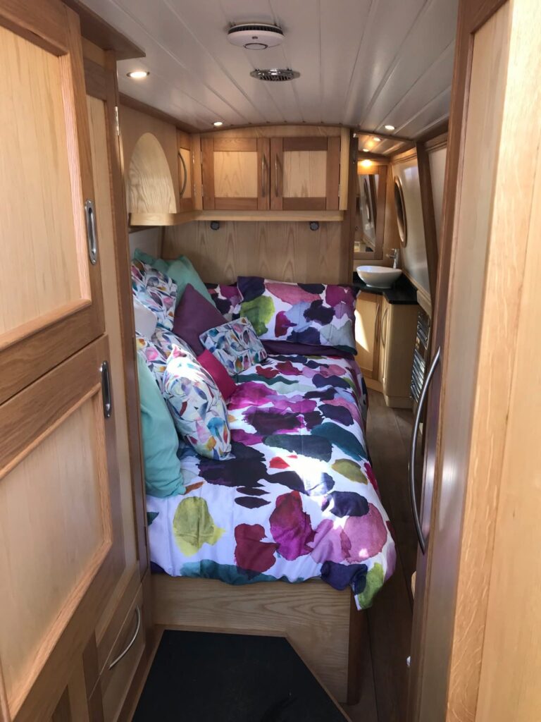 Narrowboat Bedroom Cabin and Joinery by Midway Boats Group.