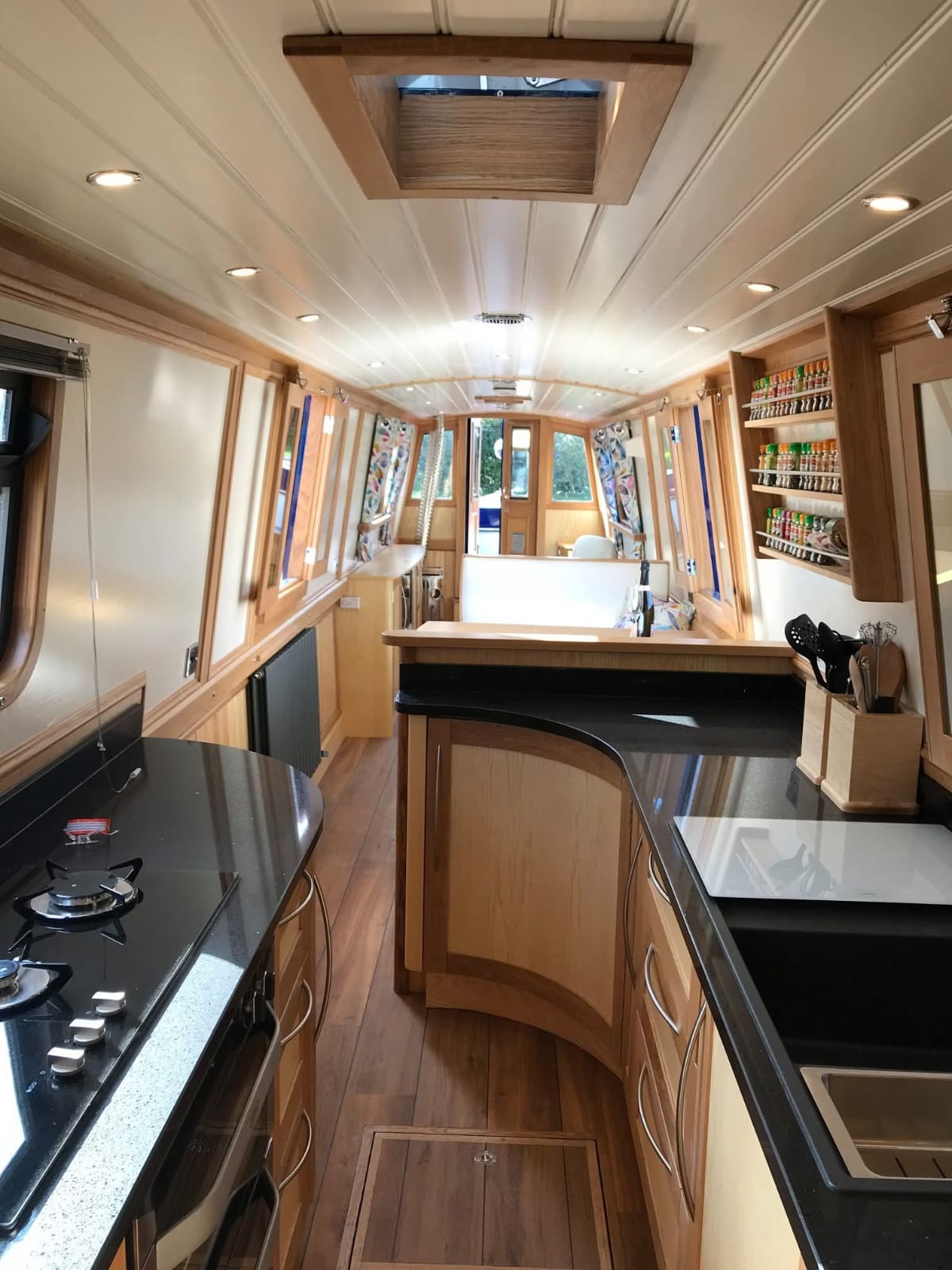 Narrowboat Galley Fit-Out and Storage by Midway Boats Group.
