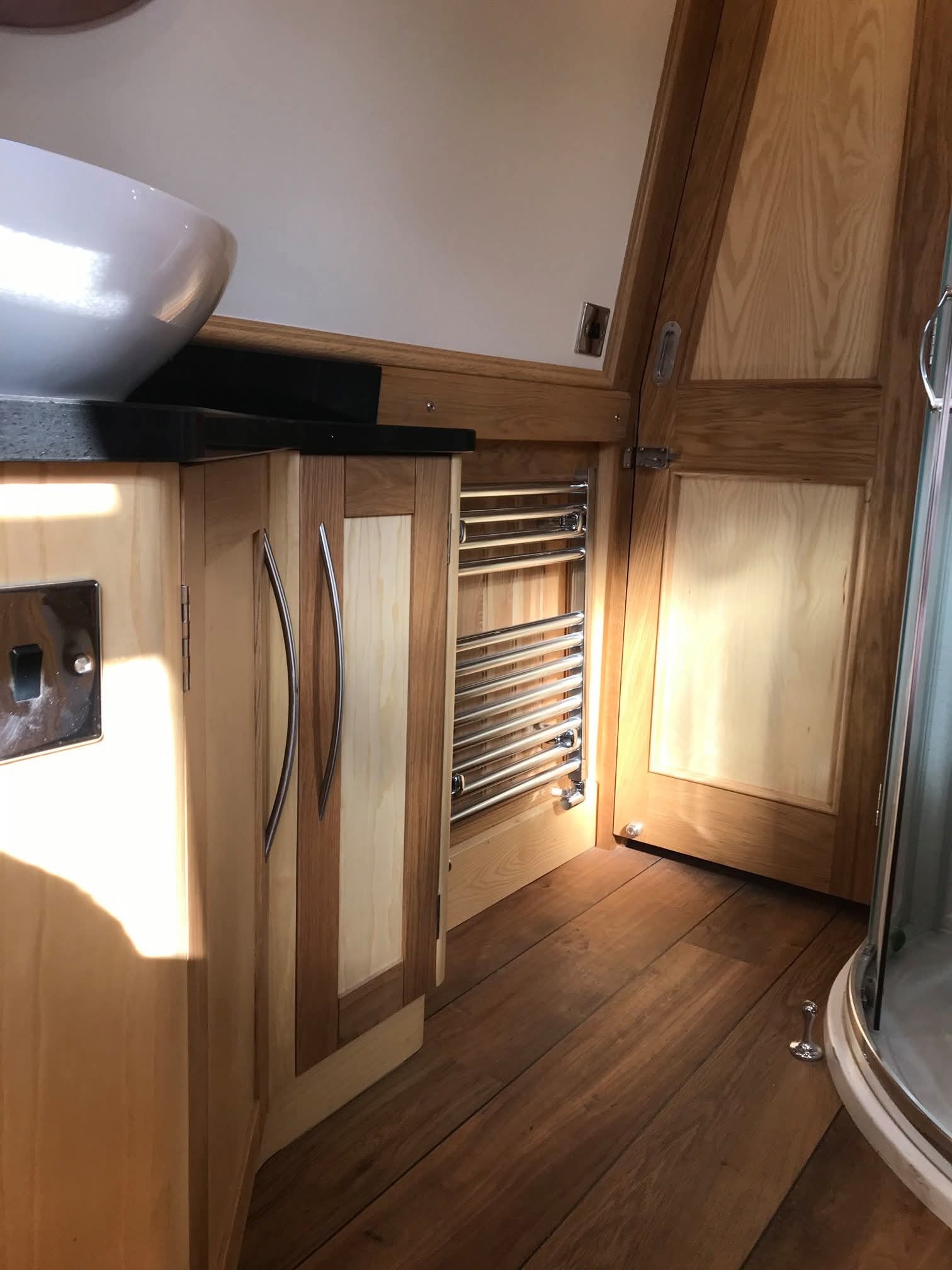 Narrowboat Bedroom Cabin and Joinery by Midway Boats Group.