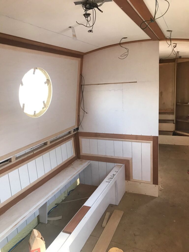 Narrowboat Bedroom Cabin and Joinery by Midway Boats Group.