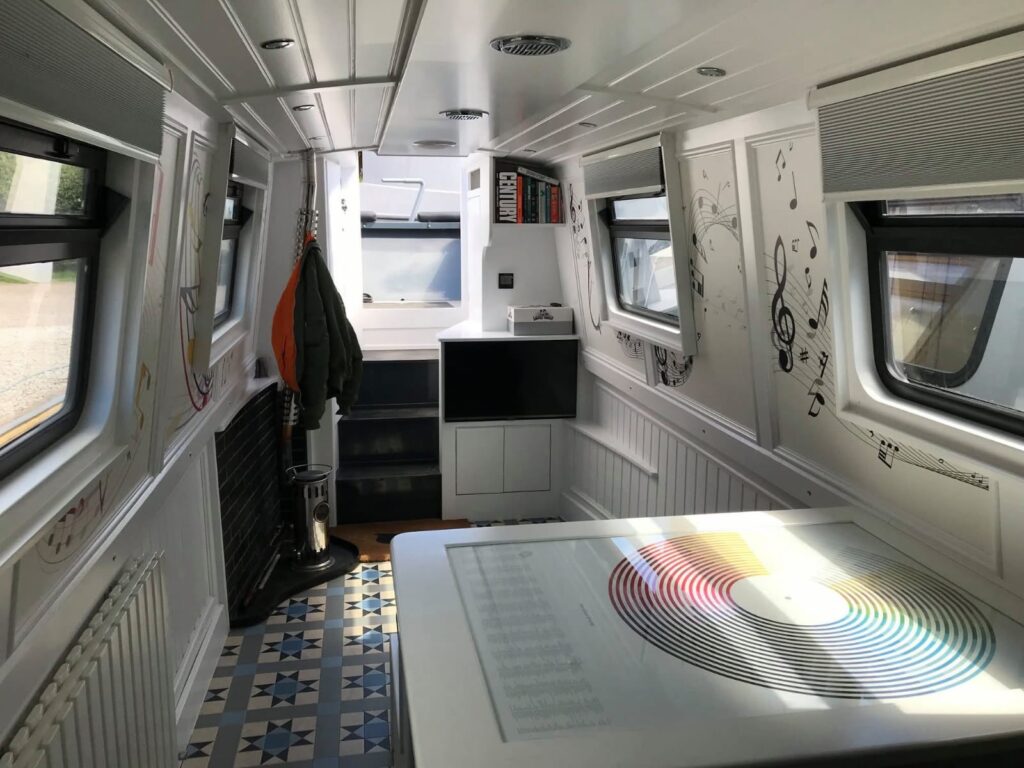 Narrowboat Saloon Seating and Interior Joinery by Midway Boats Group.