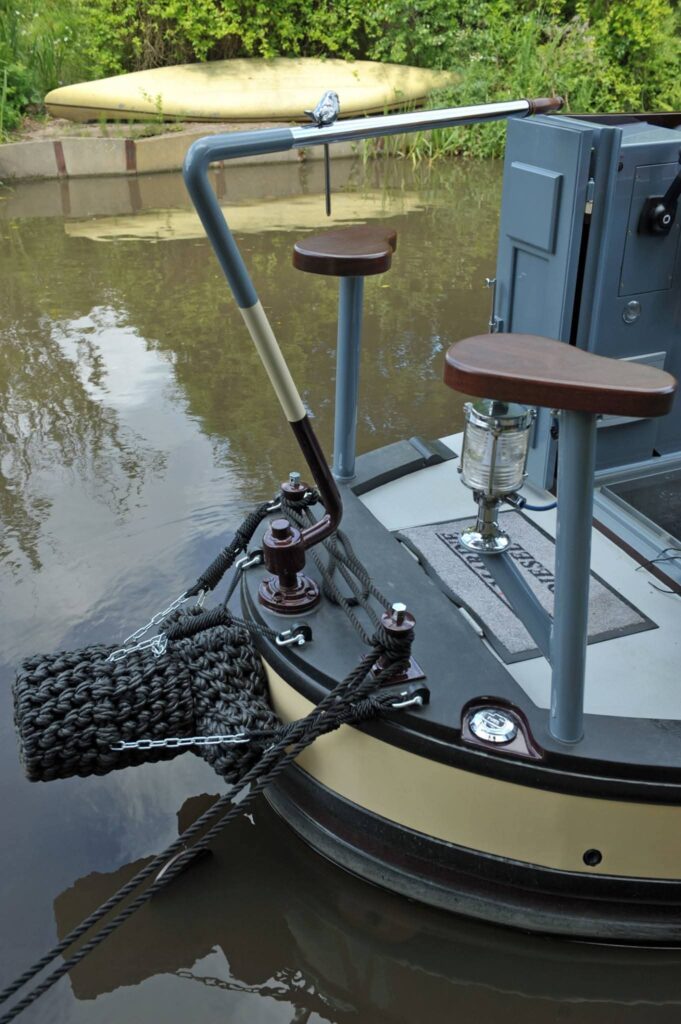 Narrowboat Bow Deck and Exterior Detail by Midway Boats Group.