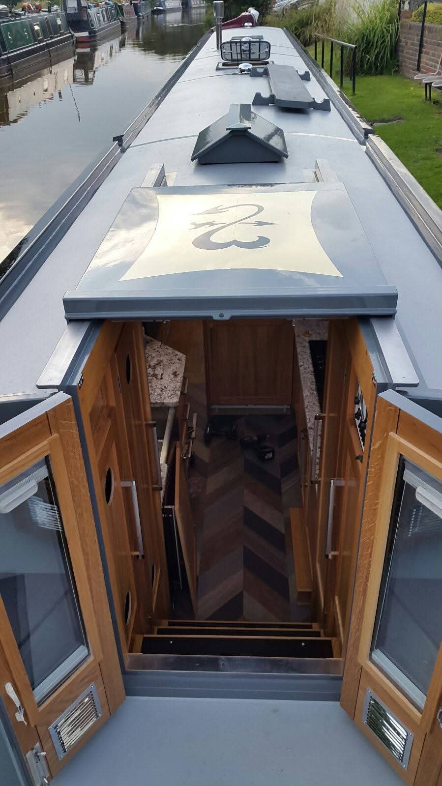 Narrowboat Bow Deck and Exterior Detail by Midway Boats Group.