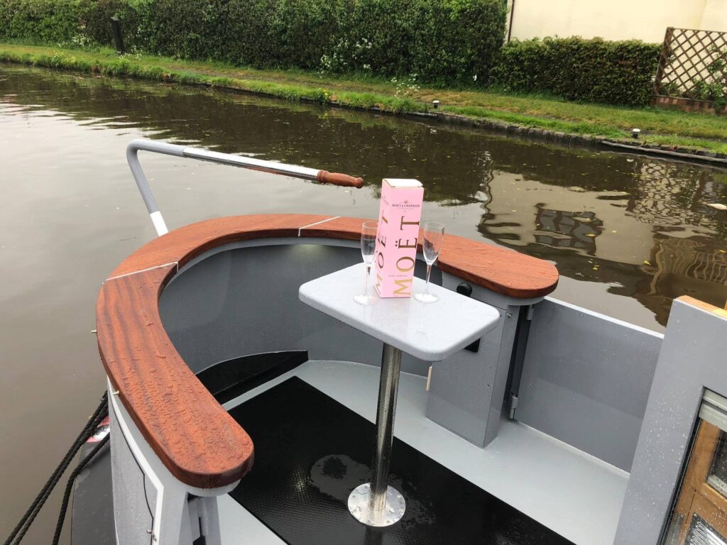 Narrowboat Bow Deck and Exterior Detail by Midway Boats Group.