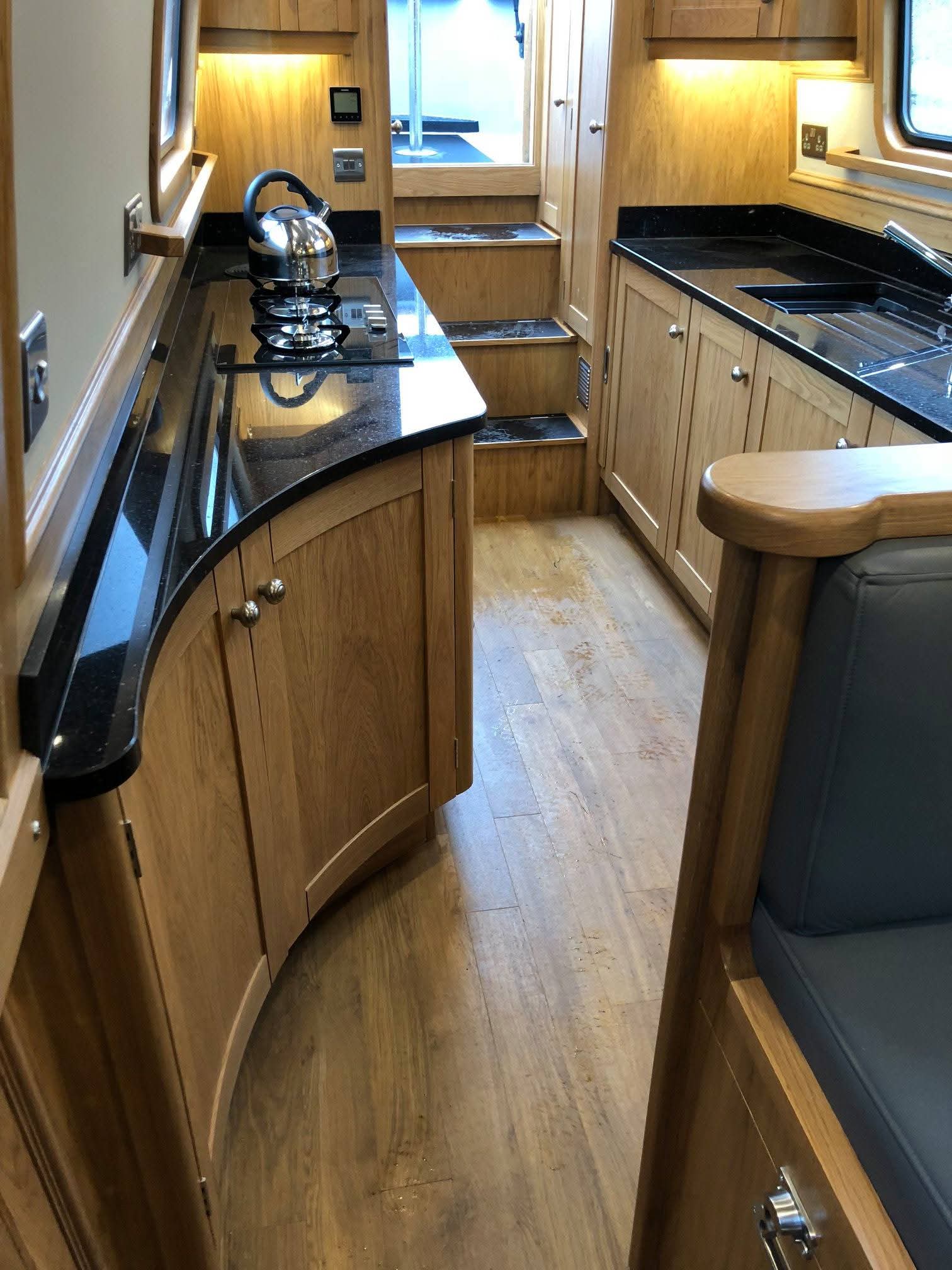 Narrowboat Galley Fit-Out and Storage by Midway Boats Group.