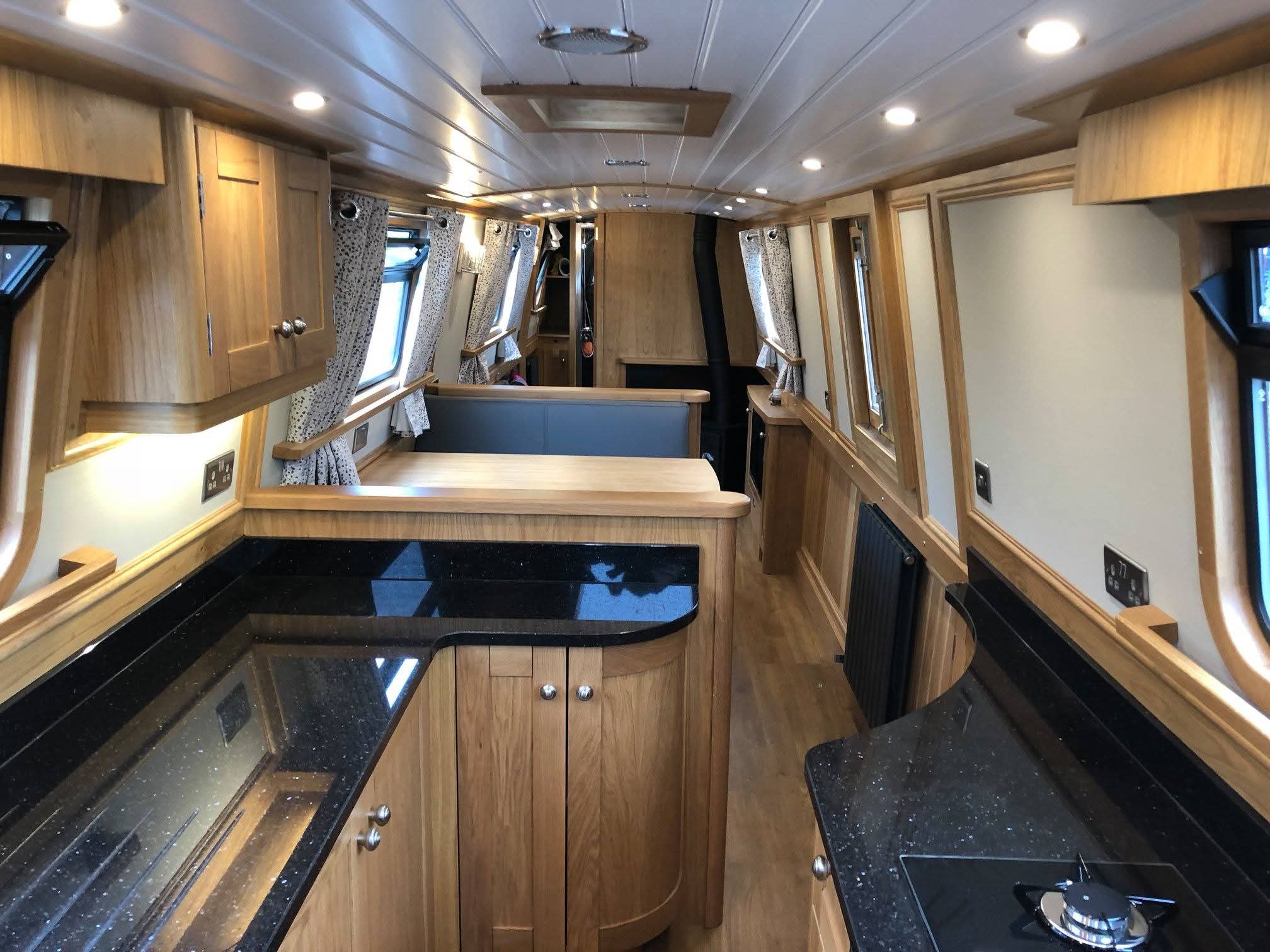 Narrowboat Galley Fit-Out and Storage by Midway Boats Group.