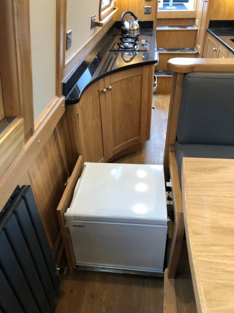 Narrowboat Galley Fit-Out and Storage by Midway Boats Group.