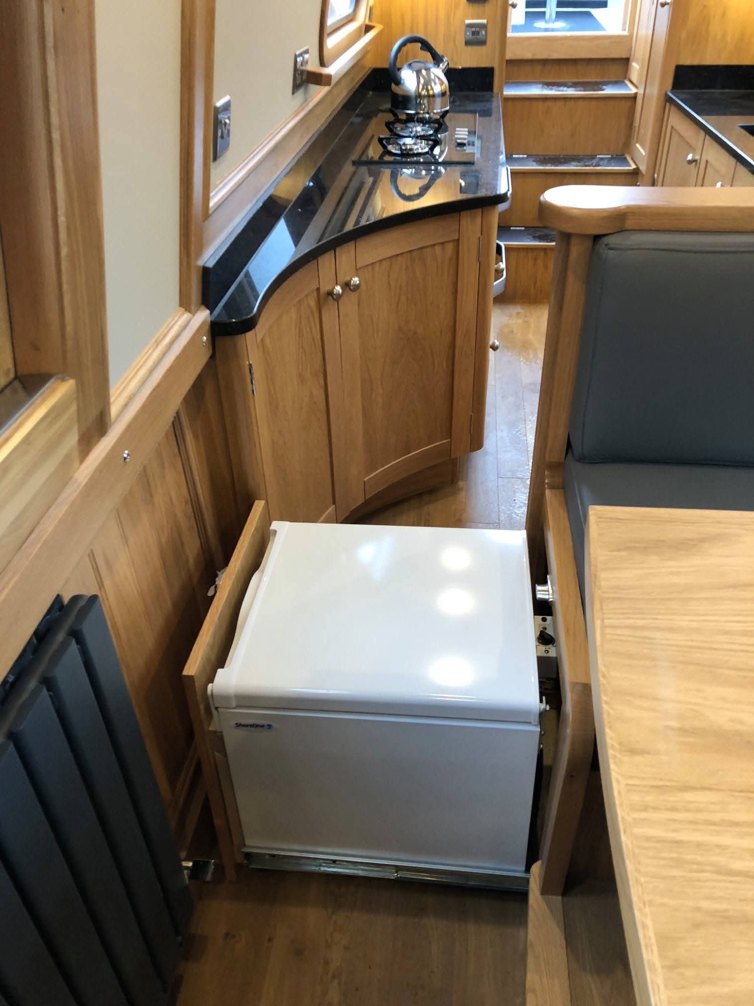 Narrowboat Galley Fit-Out and Storage by Midway Boats Group.