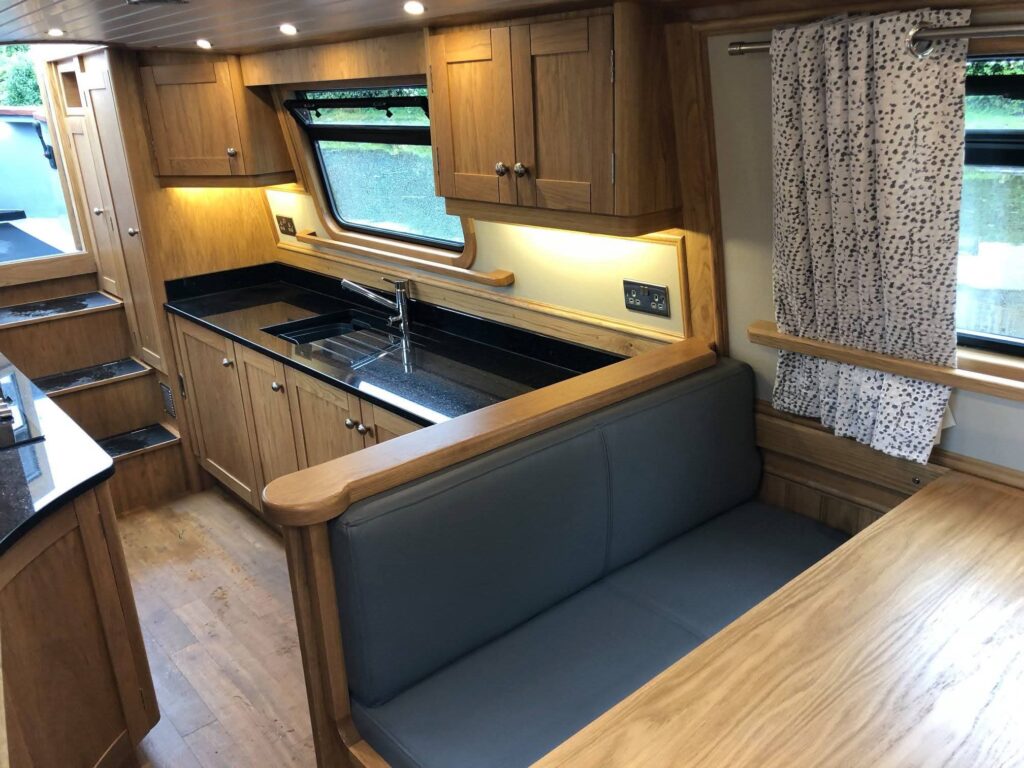 Narrowboat Galley Fit-Out and Storage by Midway Boats Group.