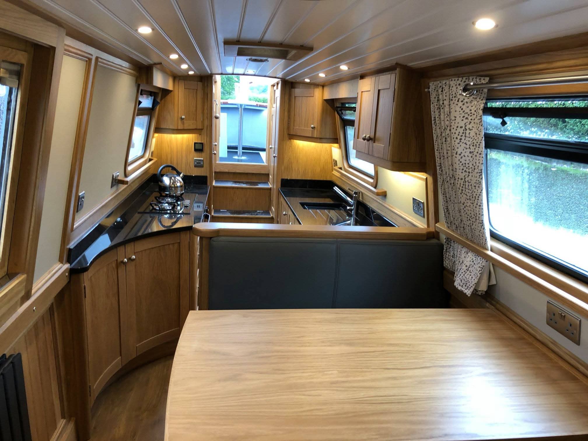 Narrowboat Galley Fit-Out and Storage by Midway Boats Group.