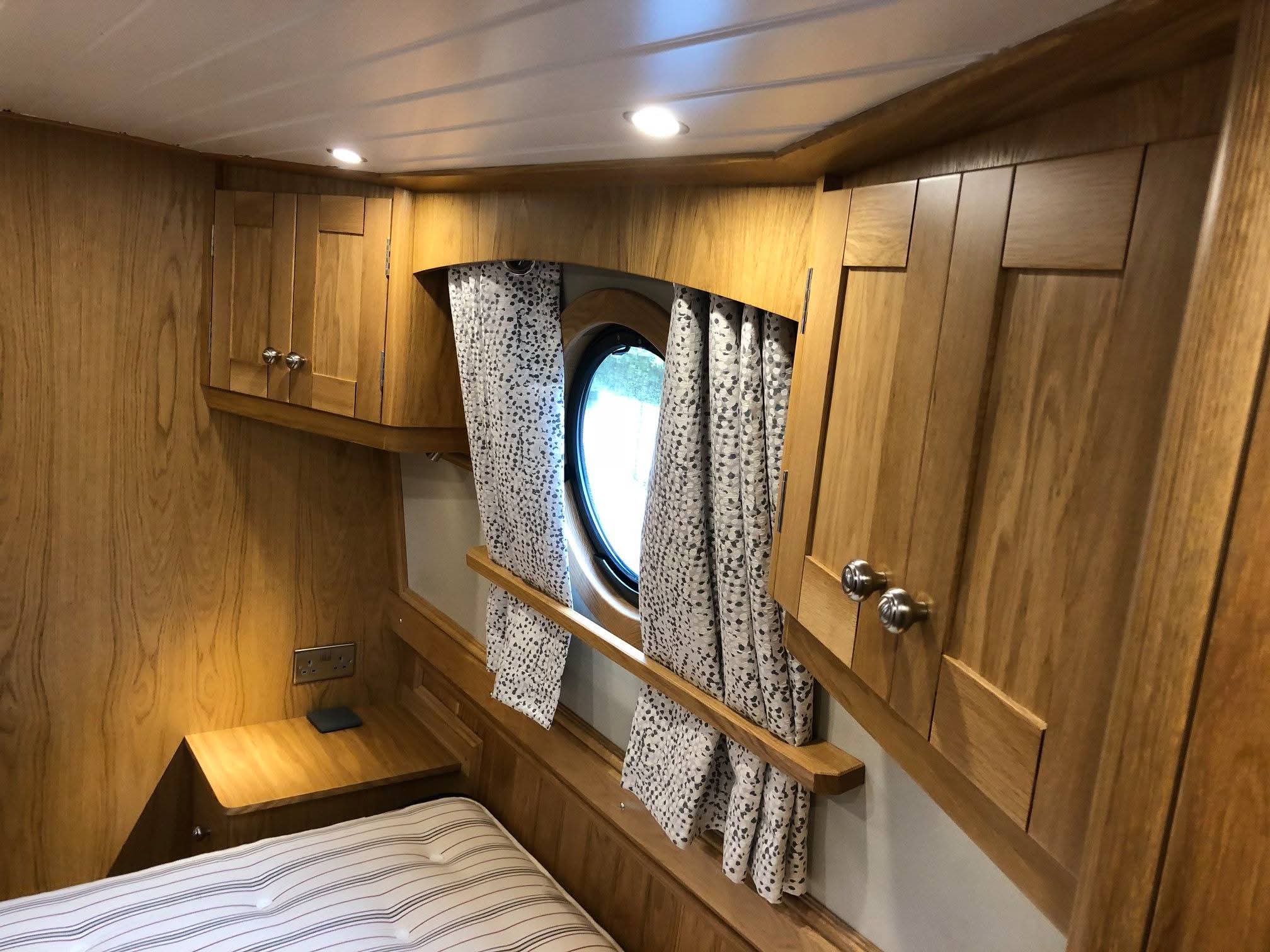 Narrowboat Bedroom Cabin and Joinery by Midway Boats Group.
