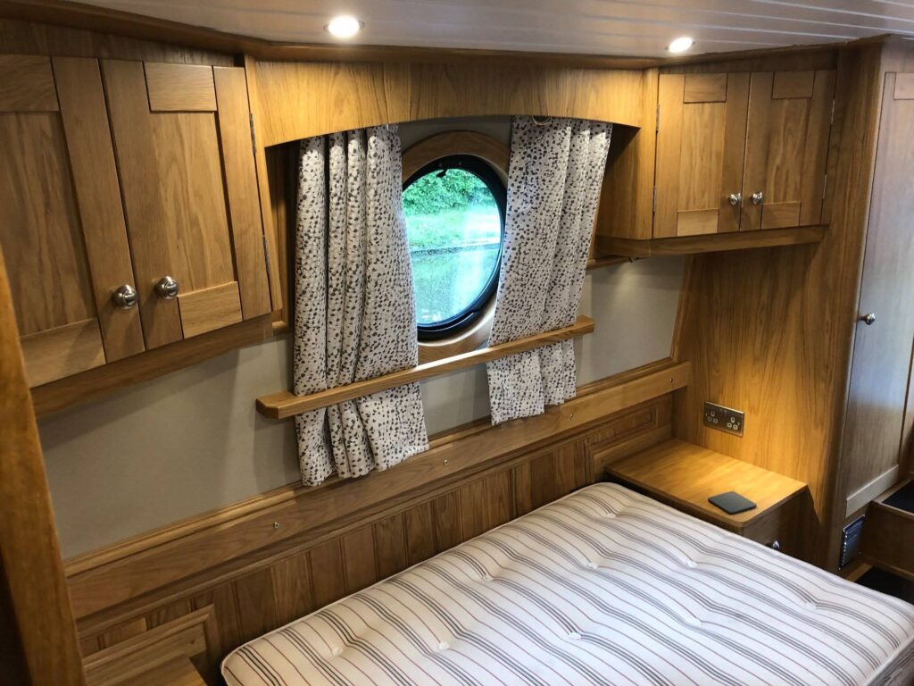 Narrowboat Bedroom Cabin and Joinery by Midway Boats Group.