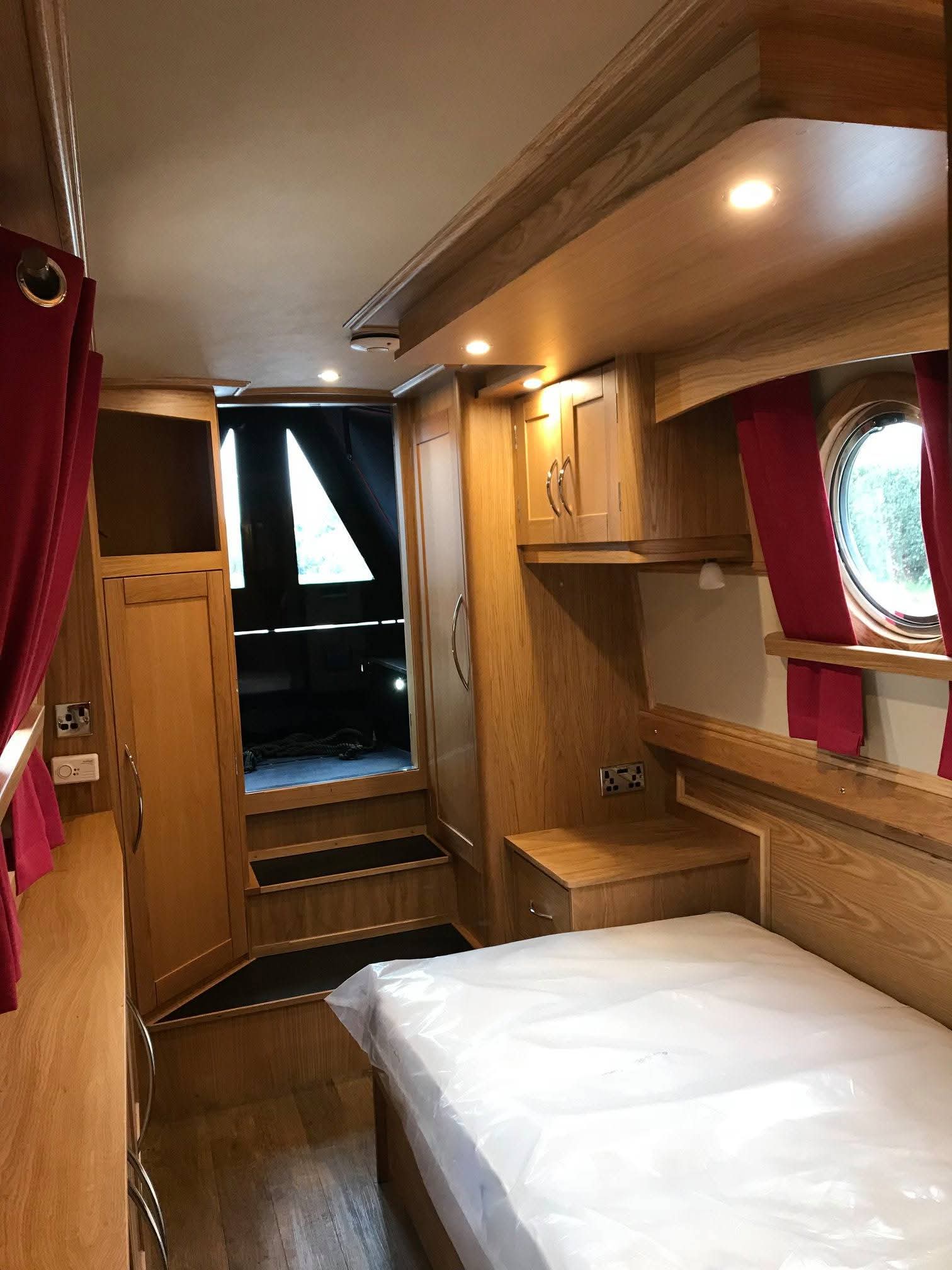 Narrowboat Bedroom Cabin and Joinery by Midway Boats Group.