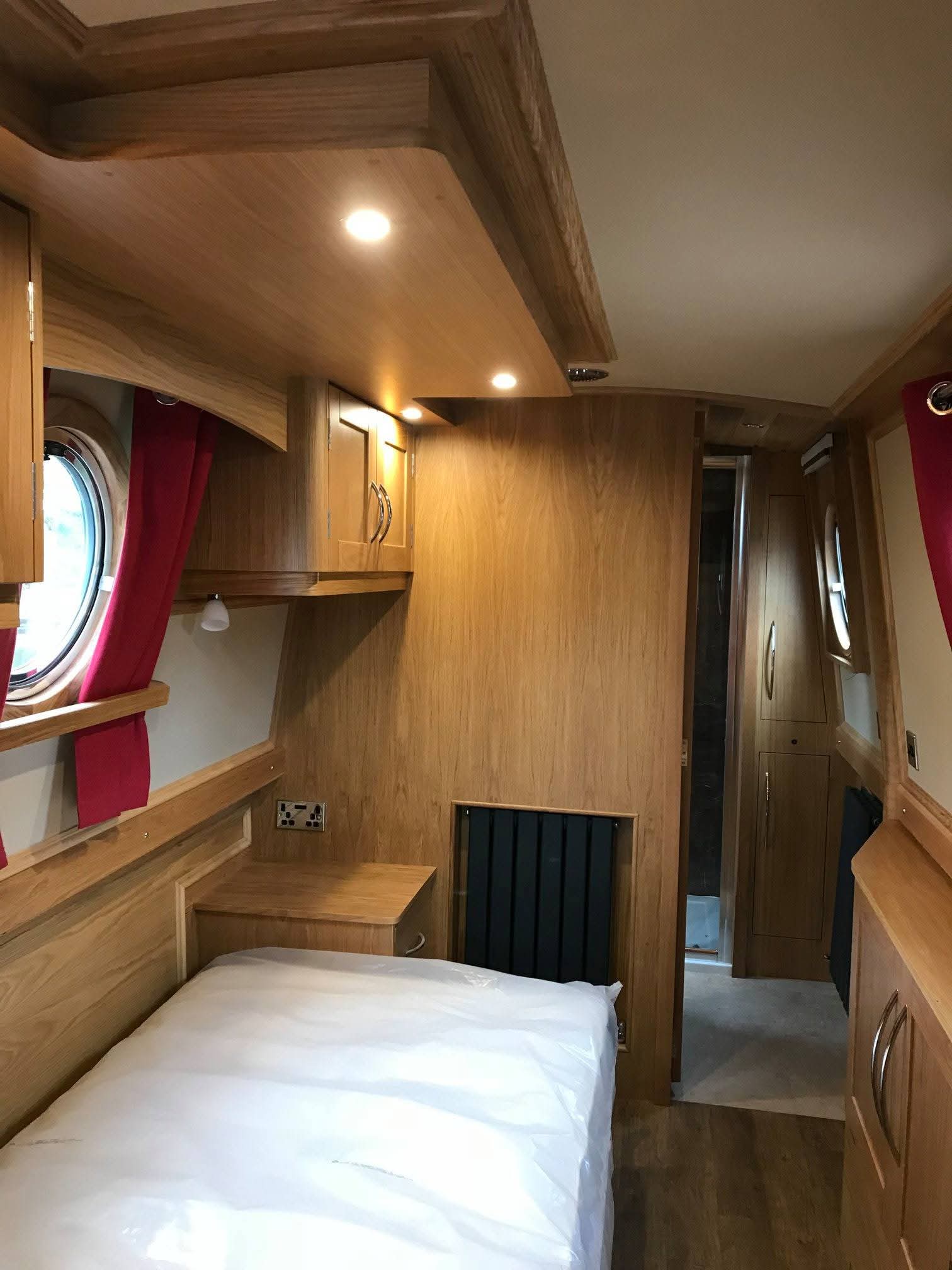 Narrowboat Bedroom Cabin and Joinery by Midway Boats Group.