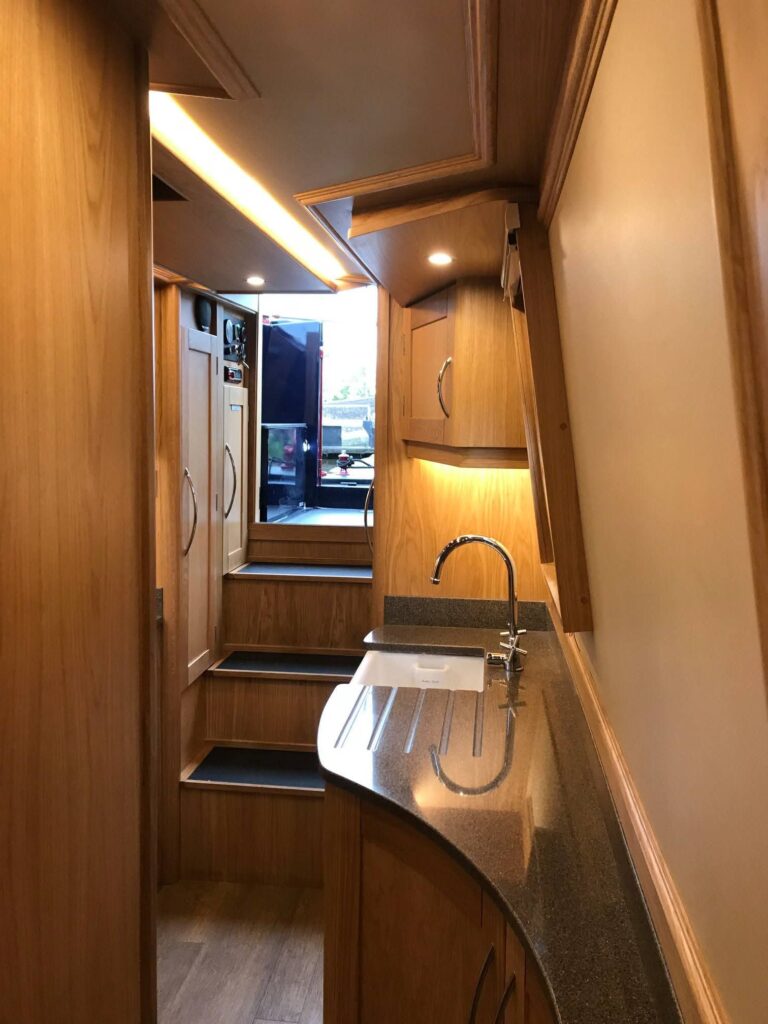Bespoke Canal Boat Interior Woodwork Detail by Midway Boats Group.